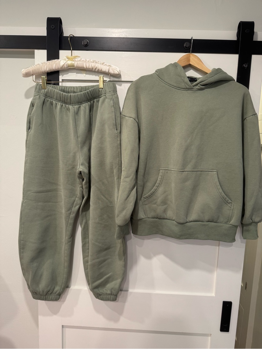 Women's Olive Green Fleece Sweat Set